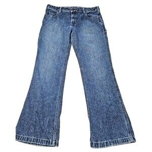 Vintage Silver Jeans Co Carpenter mens 33x32 Blu  Boot Baggy Wide Leg Y2K